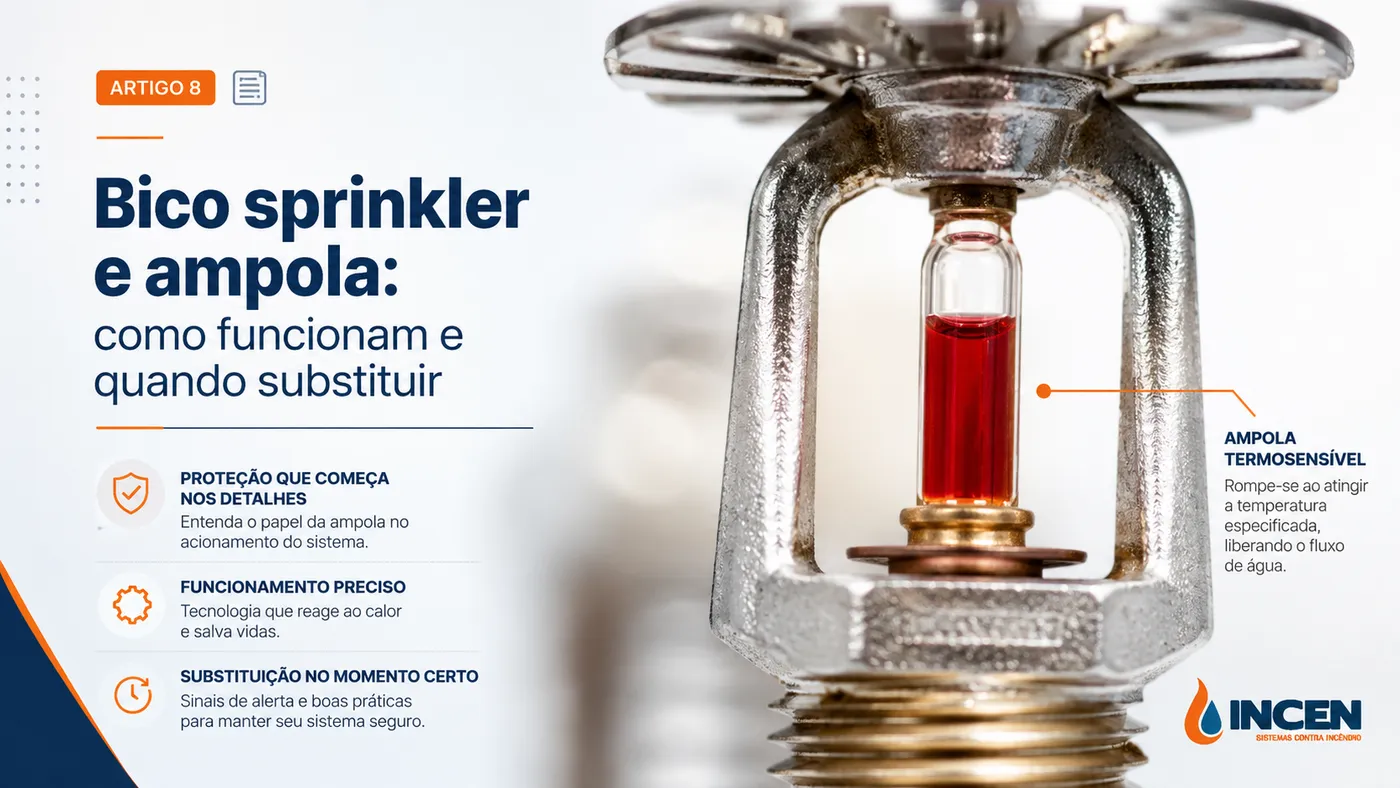 Bico sprinkler e ampola: como funcionam e quando substituir