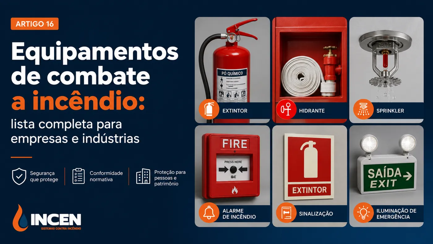Equipamentos de combate a incêndio: lista completa para empresas e indústrias