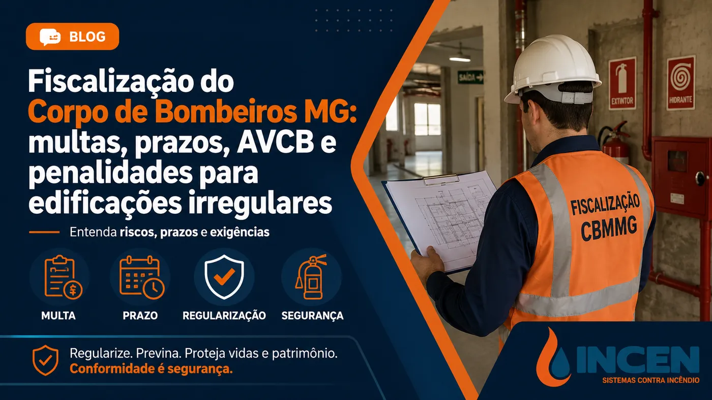 Fiscalização do Corpo de Bombeiros MG: multas, prazos, AVCB e penalidades para edificações irregulares