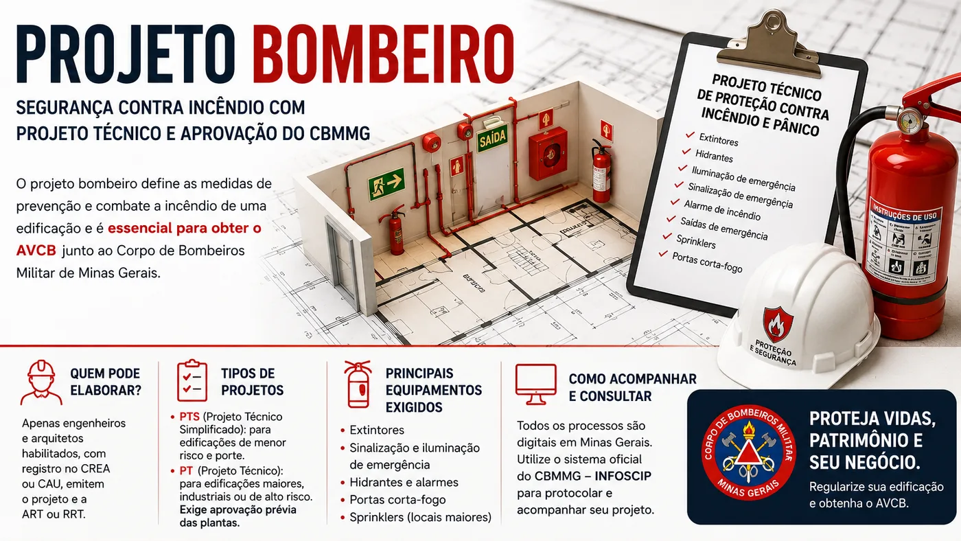 Projeto bombeiro: o que é, quem pode fazer e como aprovar no Corpo de Bombeiros MG