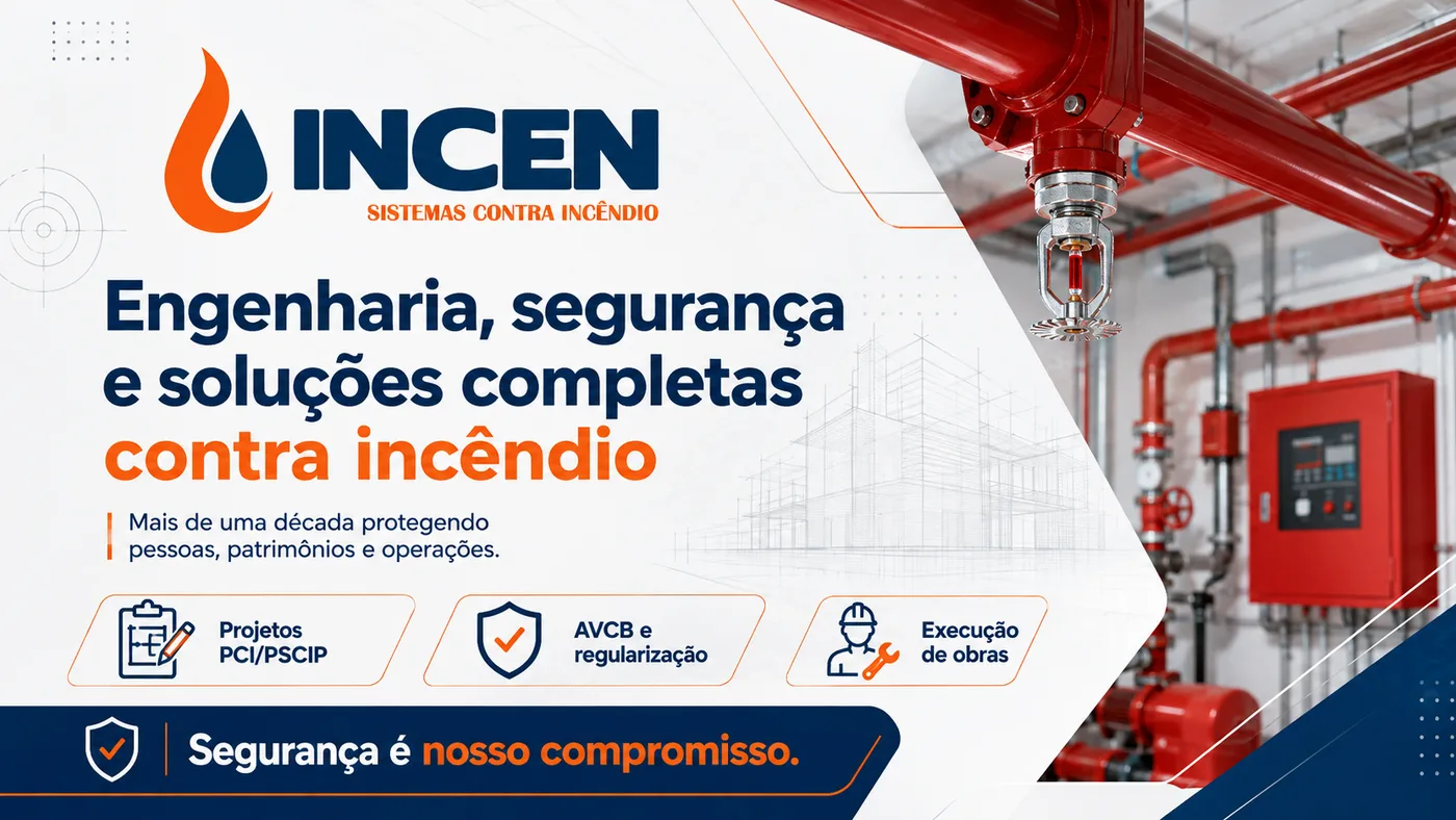 Quem é a Incen Sistemas Contra Incêndio: engenharia, experiência e soluções completas