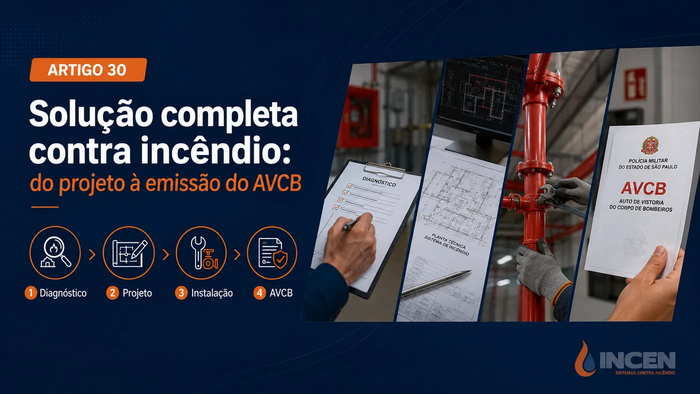 Solução completa contra incêndio: do projeto ao AVCB e manutenção