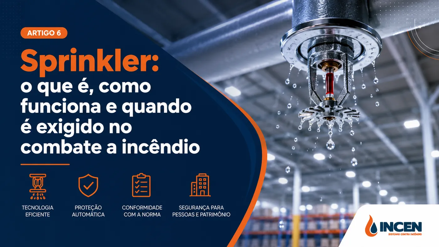 Sprinkler: o que é, como funciona e quando é exigido no combate a incêndio