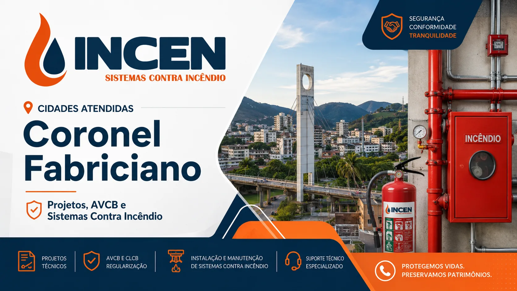 AVCB e combate a incêndio em Coronel Fabriciano