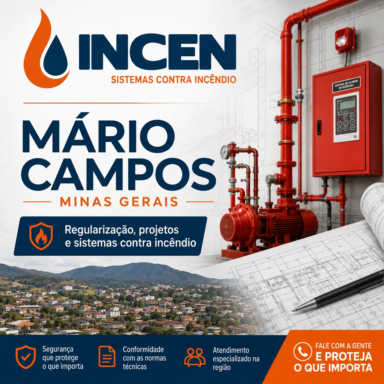 AVCB e combate a incêndio em Mário Campos
