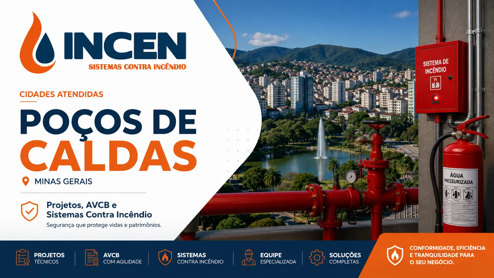 AVCB e combate a incêndio em Poços de Caldas