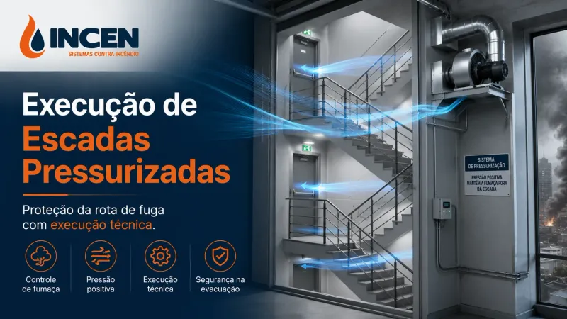 Execução de escadas pressurizadas